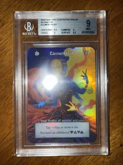 Elementalist - Alpha Foil - BGS 9 Mint - Sorcery Contested Realm - Image 1