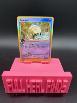 Pokemon TCG EX Sandstorm Omanyte Reverse Holo Card 70/100 - LP - Image 1