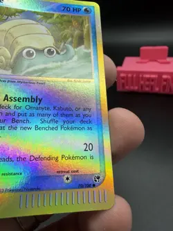 Pokemon TCG EX Sandstorm Omanyte Reverse Holo Card 70/100 - LP - Image 5