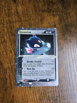 Pokemon 2003 Sneasel EX Ruby and Sapphire Holo Ultra Rare Card 103/109 - Image 2