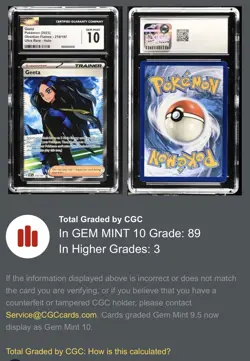 🌟LOW POP🌟Pokemon Obsidian Flames Ultra Rare Holo GEETA 218/197 CGC 10 Gem Mint - Image 3