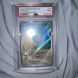 PSA 9 Squirtle 170/165 Pokemon Scarlet Violet 151 Illustration Rare IR MEW EN - Image 1