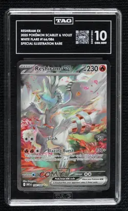 Reshiram ex Special Illustration Rare Pokemon White Flare WHT TAG 10 GEM MINT - Image 1