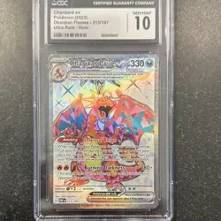 Pokemon Charizard ex 215/197 SV03 Obsidian Flames Ultra Rare Holo CGC 10 330HP - Image 1