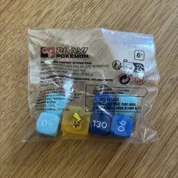 Play Pokemon Dice Pikachu Heads Tails & Damage Counters New Sealed TCG - Image 1