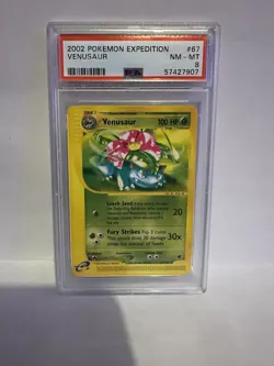 2002 Pokemon Expedition Venusaur #67 PSA 8 NM-MT E-Reader WOTC Rare Vintage - Image 1