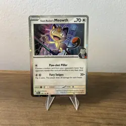 Team Rocket's Meowth (149/182) COSMOS HOLO - 2025 Pokemon Destined Rivals - Image 1