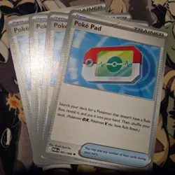 4x Poke Pad 081/088 x4 - NM Perfect Order Pokemon Playset ME03 - Image 1