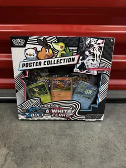 POKEMON SV10.5 BLACK BOLT WHITE FLARE POSTER COLLECTION BOX SEALED - Image 1