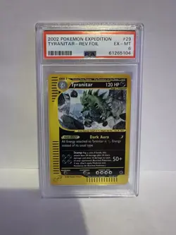 2002 Pokemon Expedition Tyranitar Rev Holo #29 PSA 6 EX-MT E-Reader - Image 1