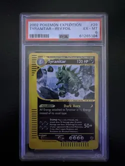 2002 Pokemon Expedition Tyranitar Rev Holo #29 PSA 6 EX-MT E-Reader - Image 3