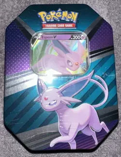POKEMON NEW & FACTORY SEALED 2022 - ESPEON V - V HEROES TIN - REPRINT RELEASE - Image 1