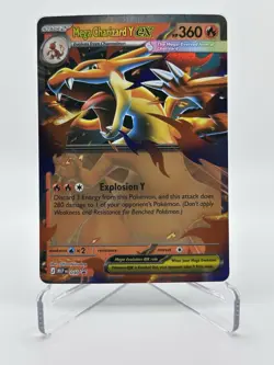 Pokemon TCG Mega Charizard Y ex MEP 030 Mega Evolution Black Star Promo NM/M - Image 1