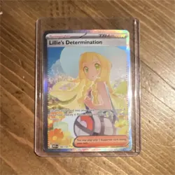 Pokemon Lillie's Determination Trainer Full Art Holo 184/132 Me01 Special Rare - Image 1