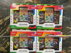 Pokemon TCG First Partner Illustration Collection Series 1 X4 Factory Sealed - Image 1