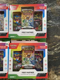 Pokemon TCG First Partner Illustration Collection Series 1 X4 Factory Sealed - Image 3