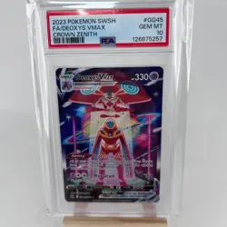 2023 POKEMON SWORD & SHIELD CROWN ZENITH #GG45 FULL ART/DEOXYS VMAX PSA 10 - Image 1