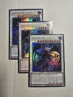 3X Yugioh Blackwing Full Armor Master BLCR-EN064 Ultra Rare 1st Edition NM - Image 1