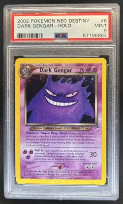 2002 Pokemon Neo Destiny Dark Gengar Holo #6/105 PSA 9 - Image 1