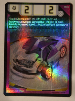 Feather Frame Hot Wheels Acceleracers Foil #160/246 Collectible Card Game RARE - Image 1