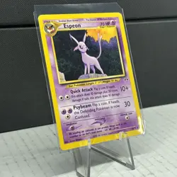 Pokemon TCG: ESPEON #20/75 Neo Discovery 2001 Non Holo Vintage Rare MP Nice Card - Image 2