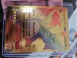 Charizard GX Rainbow Gold Foil Fan Art Vinyl Premium Collector Card 150/147 - Image 4