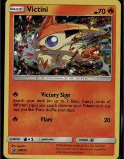 Victini Promo SM Promos SM225 Fire Holofoil Pokemon Card - Image 1
