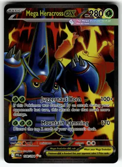Mega Heracross ex 108/094 ME02: Phantasmal Flames NM Pokemon Card TCG - Image 1