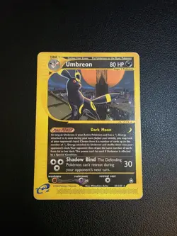 Umbreon Aquapolis Non-Holo 41/147 (Rare) 2002 Pokemon Card- HP Heavily Played - Image 1