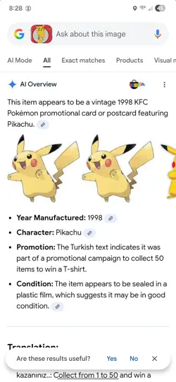 1998 Turkish KFC Pokemon Card Set Lot - 5 of 50 - Image 3
