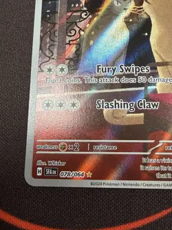 Pokemon Persian Illustration Rare Holo Full Art Card Sv: Shrouded Fable 078/064 - Image 4