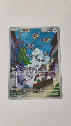 Pokemon TCG Chatot Card 181/162 SV05: Temporal Forces NM Illustration Rare - Image 1