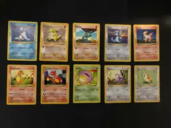 1999 Pokemon Base Set SHADOWLESS 10-Card Lot Charmander Charmeleon Dratini NM/LP - Image 1