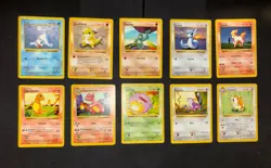 1999 Pokemon Base Set SHADOWLESS 10-Card Lot Charmander Charmeleon Dratini NM/LP - Image 2