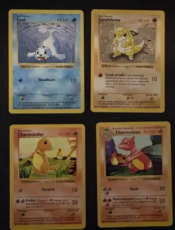 1999 Pokemon Base Set SHADOWLESS 10-Card Lot Charmander Charmeleon Dratini NM/LP - Image 5