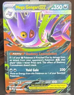 Pokemon TCG Mega Gengar ex 056/094 Me02: Phantasmal Flames Double Rare Holo Card - Image 1