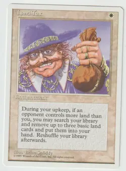 MAGIC THE GATHERING LAND TAX 4th EDITION Regular MINT/NEAR MINT - Image 1