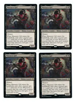 MASSACRE GIRL X4 War Of The Spark WAR Magic MTG NM MINT PLayset 4x - Image 1