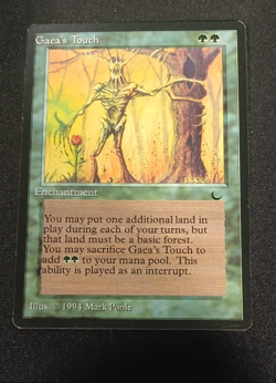Gaea's Touch (Text shifted to the left misprint) Magic: The Gathering The Dark - Image 1