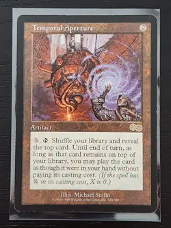 Temporal Aperture #310 [Urza's Saga] Rare Artifact MTG Reg NM - Actual Picture - Image 1