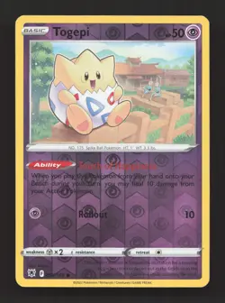 Togepi 055/189 Common Astral Radiance Pokemon Reverse Holo Near Mint - Image 1