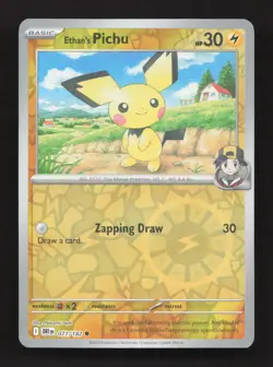 Ethan's Pichu 071/182 Common Destined Rivals Pokemon Reverse Holo Near Mint - Image 1
