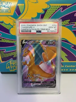 2020 Pokemon SWSH Charizard V #050 Champions Path PSA 10 GEM MINT - Image 1
