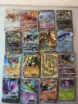 Pokemon TCG 16 Card Lot Holo Foil EX GX V Pidgeot Magcargo Tyranitar Suicune - Image 1
