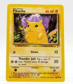 Pikachu Pokemon Base Set 58/102 E3 Stamp Lightly Played - Image 1