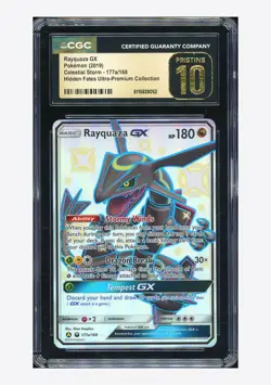 Pokemon CGC10 PRISTINE Rayquaza GX Shiny Holo 2019 177a/168 Hidden Fates English - Image 1