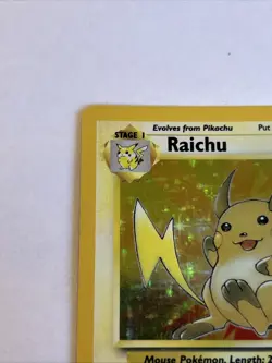 Pokemon Raichu Fossil Unlimited Holo Rare #14/62 NM 90 HP - Image 4