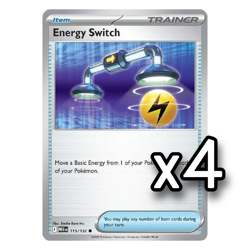 4x Energy Switch 115/132 Mega Evolution Pokemon Playset x4 - Image 1