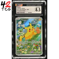 CGC NM/Mint+ 8.5 Pikachu 088 Black Star Promo Adventure Chest SVP EN - Image 1