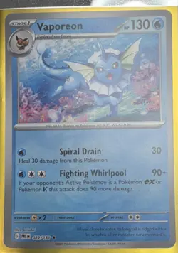 Pokemon TCG Vaporeon SV Prismatic Evolutions Master Ball 022/131 Rare Holo - Image 1